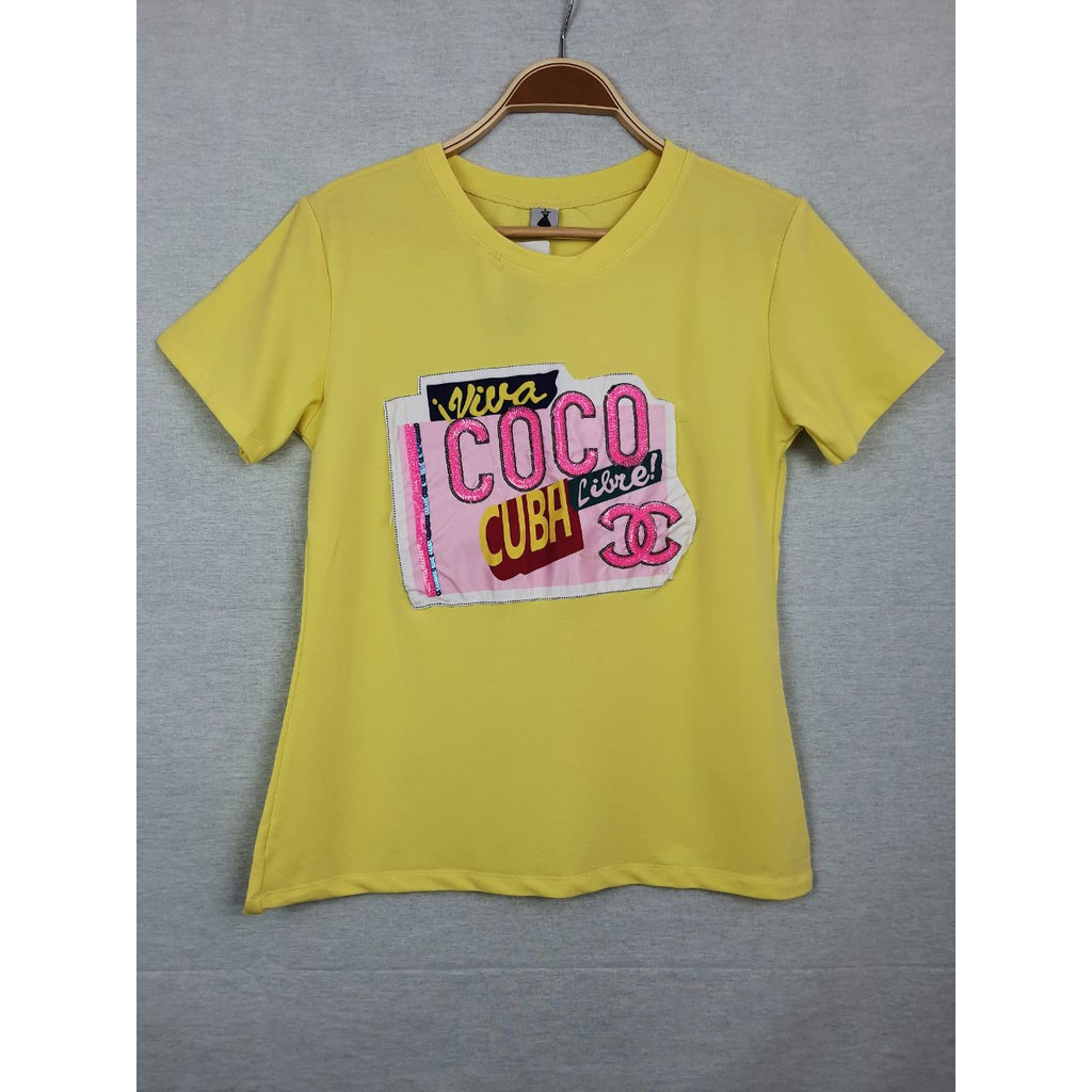 Baju Kaos Murah Adem - Coco Chanel Payet 066