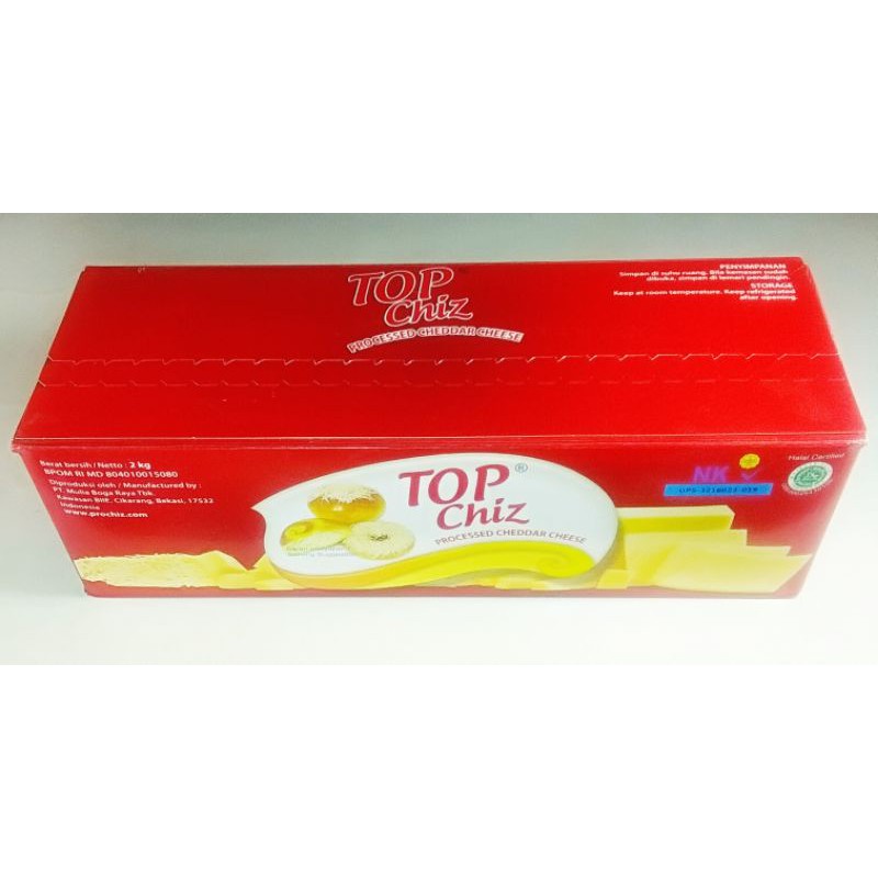 

Top Chiz Keju Cheddar Olahan 2Kg / Keju Top Chiz