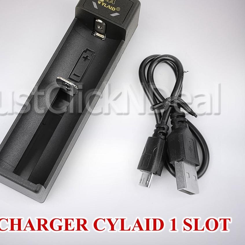✼ Charger 18650 Cylaid I1 1Slot Original Oten ✰