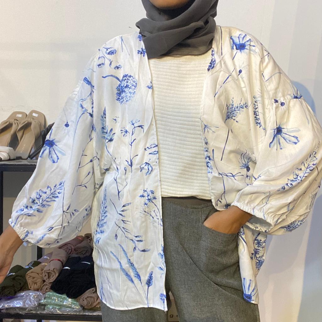 Rumah Polos Kiyowo Outer / Outer Hits / Outer Balon /  Outer Batwing / Outer / Outer Wanita-Blue White