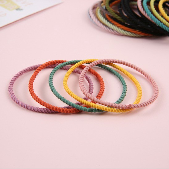 OSM - F871 Ikat Rambut Fashion 5 in 1 / Karet Warna Warni / Karet Rambut / Kuncir Rambut Wanita-8