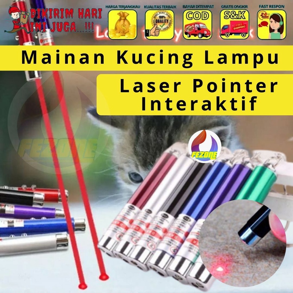 Laser / Laser Kucing / Laser Mainan Kucing / Laser Mainan / Laser 3 in 1 / Laser Pointer / Gantungan Kunci Laser / Mainan Laser FEZONE