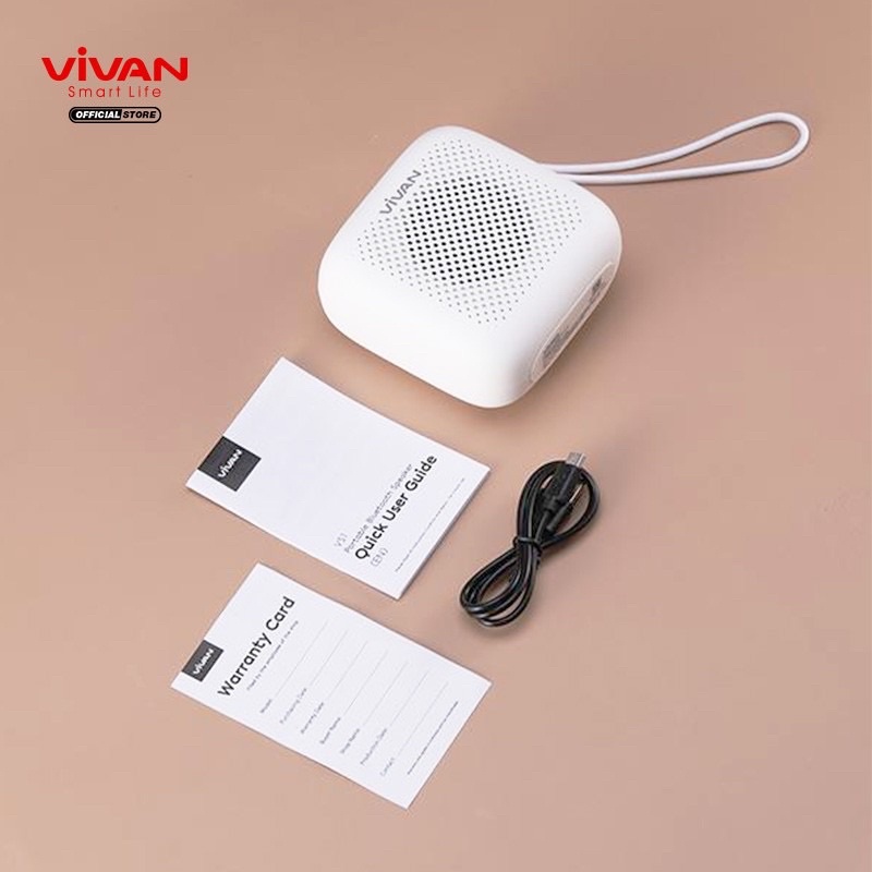 Vivan Speaker Bluetooth VS1 V 5.0 Waterproof Outdoor Speaker Mini Garansi Original Resmi-4