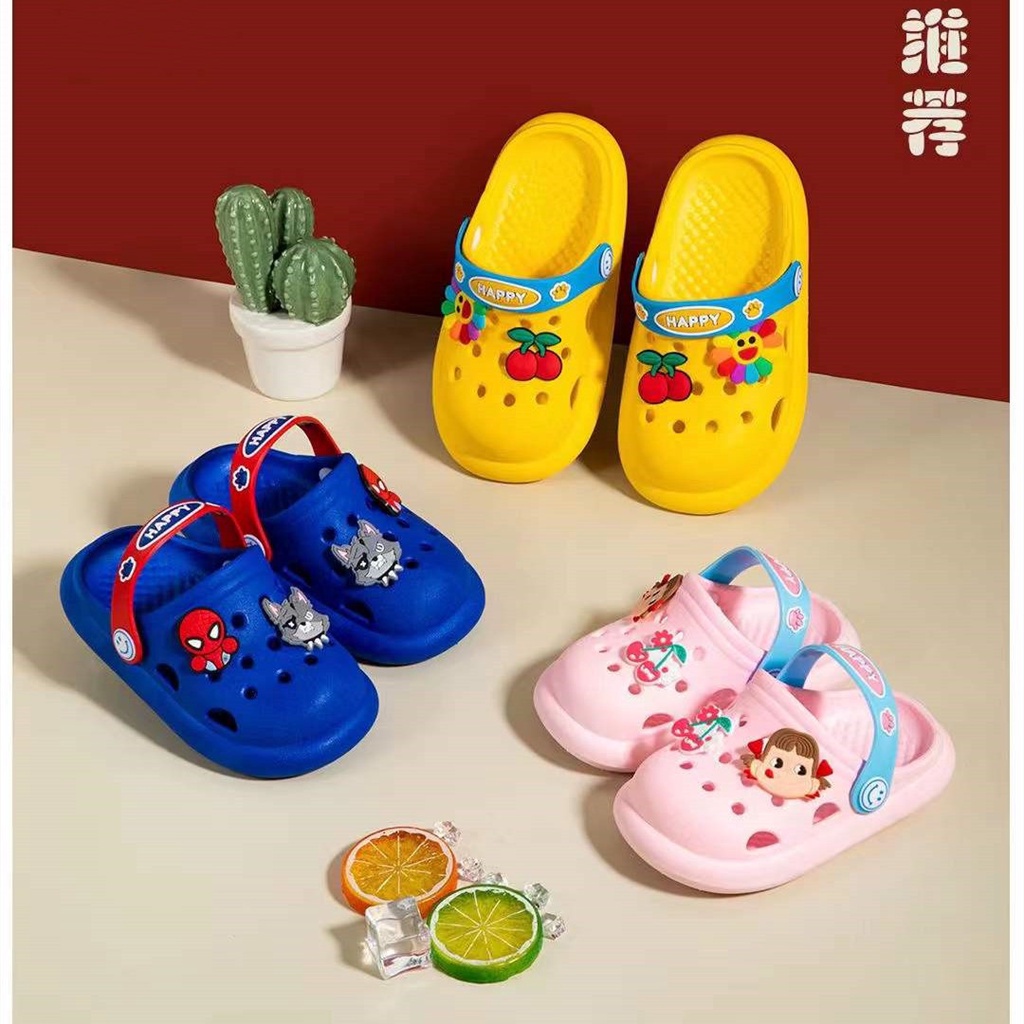 littlekiddoss Sendal Bapao Anak Laki-Laki Import Sandal Eva Anak Perempuan 1 Tahun - 6 Tahun SH2140N