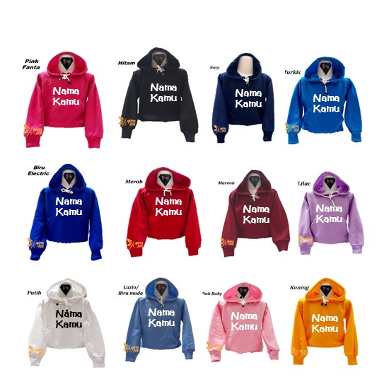 Hoodie Anak Gratis Bordir Nama Suka-Suka  1-12th