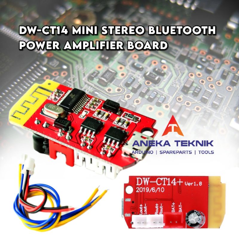 DW - CT14 Mini Stereo Bluetooth Power Amplifier Board