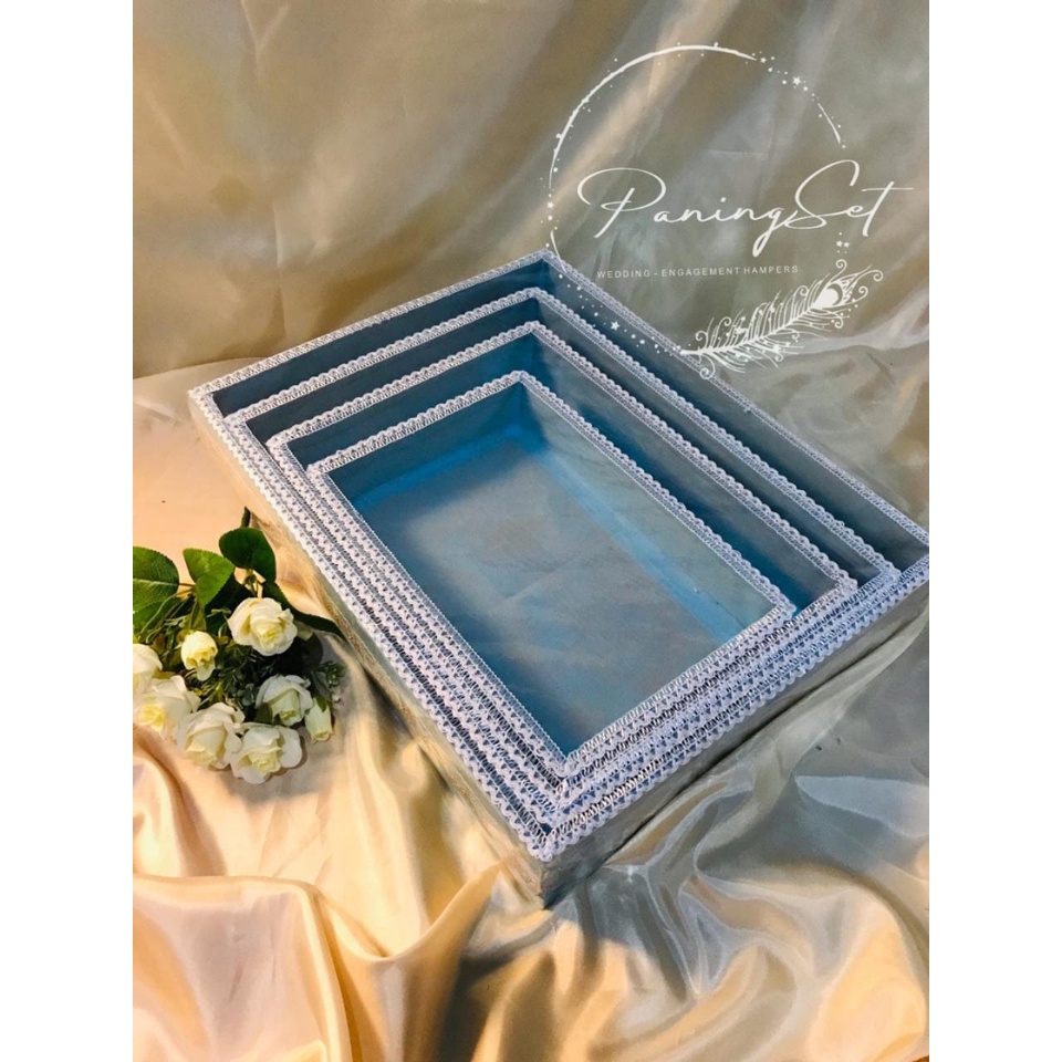 HARGA SPESIAL 1 PAKET KOTAK PARCEL LAMARAN PERNIKAHAN/SESERAHAN/HANTARAN/KOTAK MAHAR BUKA 1 SET ISI 