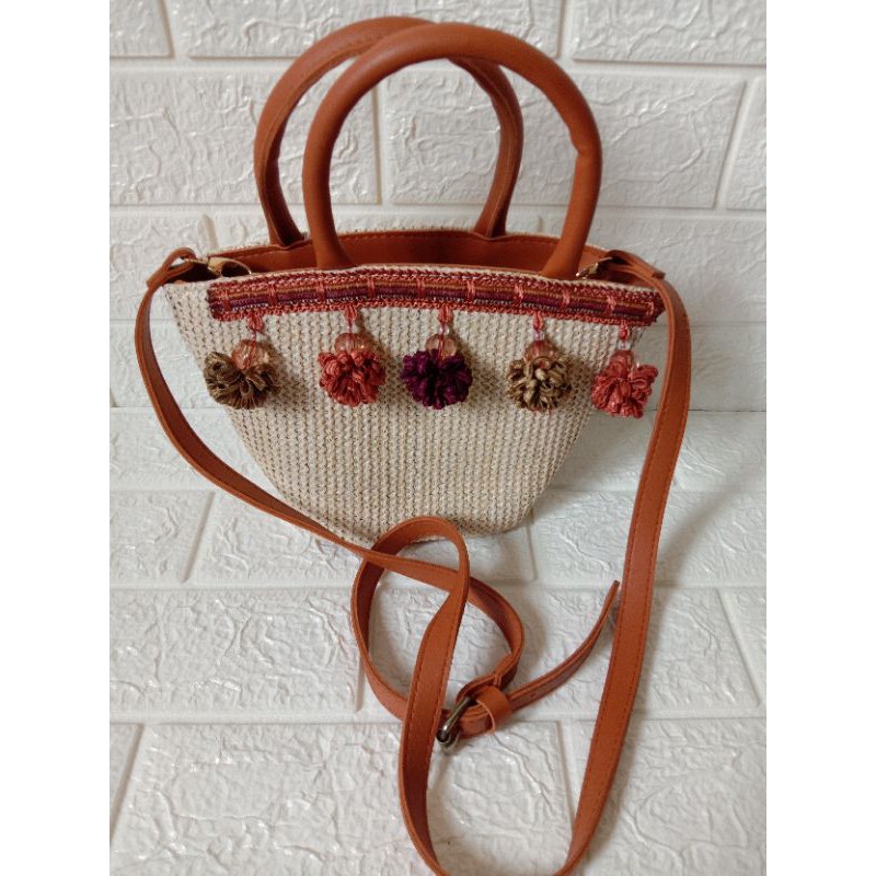 tas rotan dan speedy mini kulit asli seken