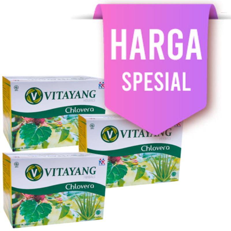 3 Box Vitayang Chlovera | melancarkan BAB | Detoksfikasi tubuh | Herbal