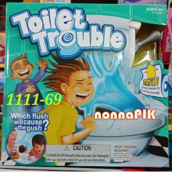 Pie Face Game - Mainan Gigit Buaya - Slime Guar Gum Mainan Toilet Trouble Challenge 4402 Produk