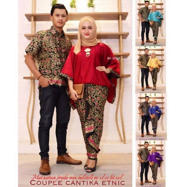 Grosir Lumbung Batik Couple Batik Cantika Etnic WO3Vn3ia3BDBx