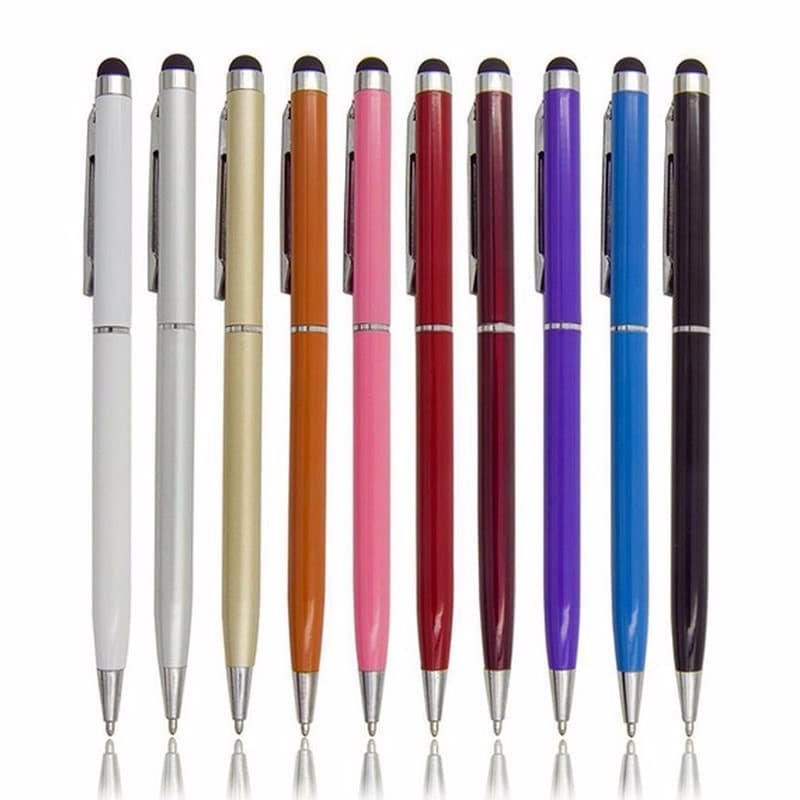 Stylus Pen 2 in 1 Multifungsi Universal MURAH 2in1 Serbaguna Multi Tulis untuk Android Iphone HP Tablet Itab Touch Screen Smartphone Pulpen Pena Capasitive Drawing Typing