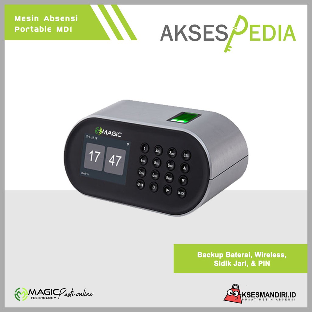 Mesin Absensi Fingerprint Magic MD1 Portable