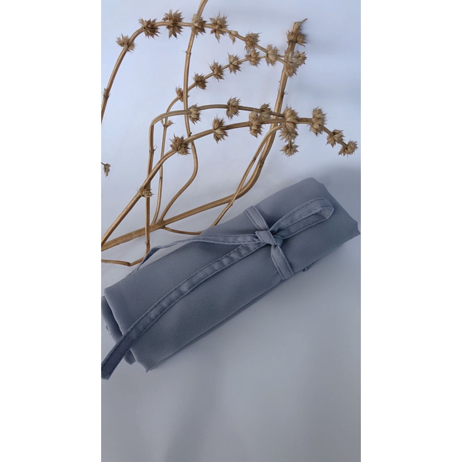 Bergo Maryam polos khimar Instan kerudung tali jilbab diamond bergo mariam-M diamond abu muda