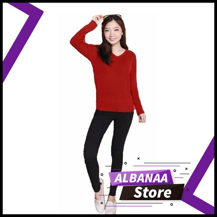 BIG SALE BAJU ATASAN WANITA KAOS LENGAN PANJANG WANITA BLOUSE PUTIH WANITA