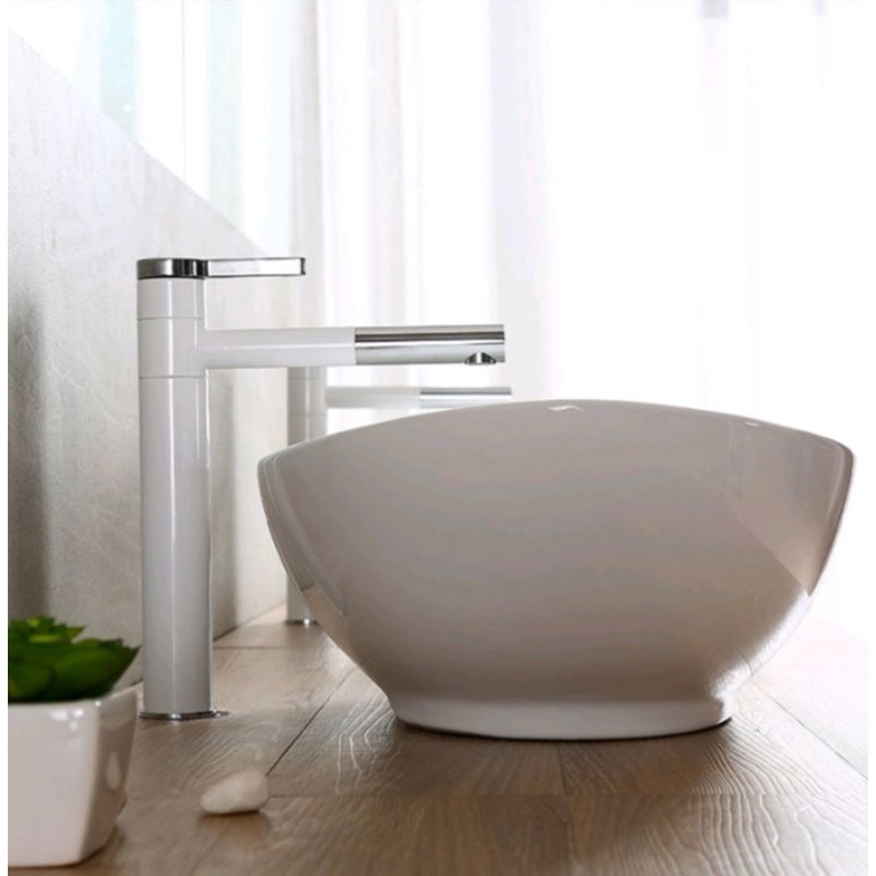 Wastafel kamar mandi keramik cuci tangan mewah PUTIH model TOTO anti noda