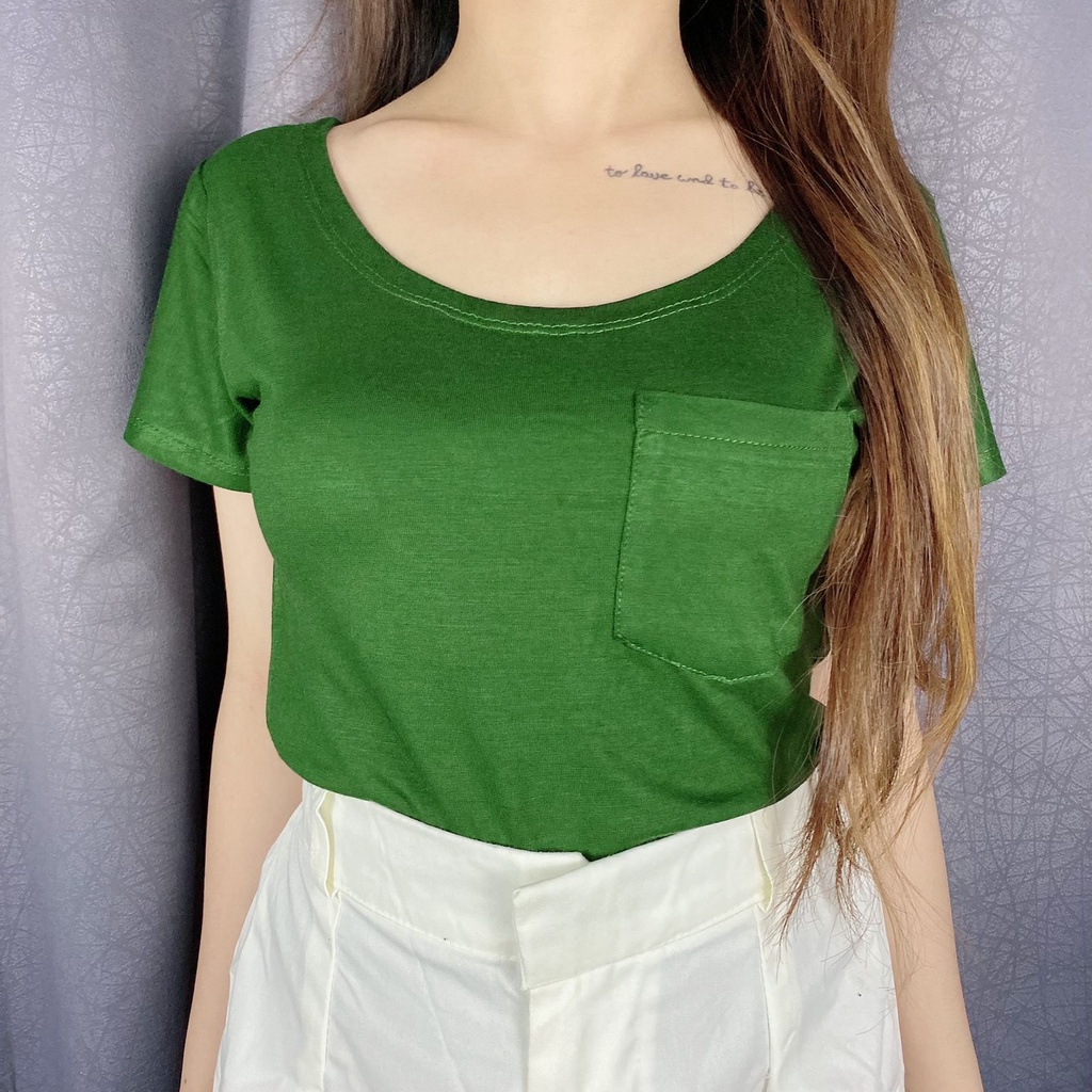 Vimel Collection - Crop top Pocket Polos / Crop Wanita