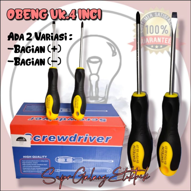 Obeng Uk. 4 Inci / Obeng Murah / Obeng / Obeng 4&quot;