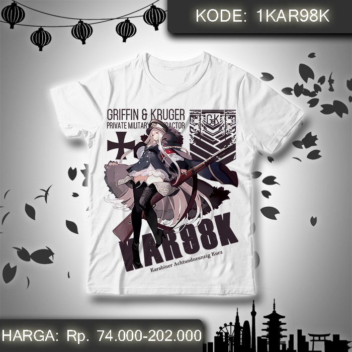 Baju Kaos Game Girls Frontline KAR98K - Girl Frontline KAR 98K Baju Anime 1