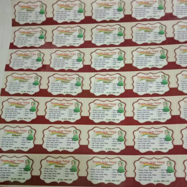 

Sicker CHROMO A3 label kemasan + cutting