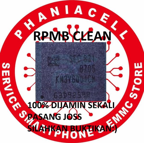 EMMC 254 KM3V6001CM-B705 RAM 6GB 128GB RPMB CLEAN TESTED