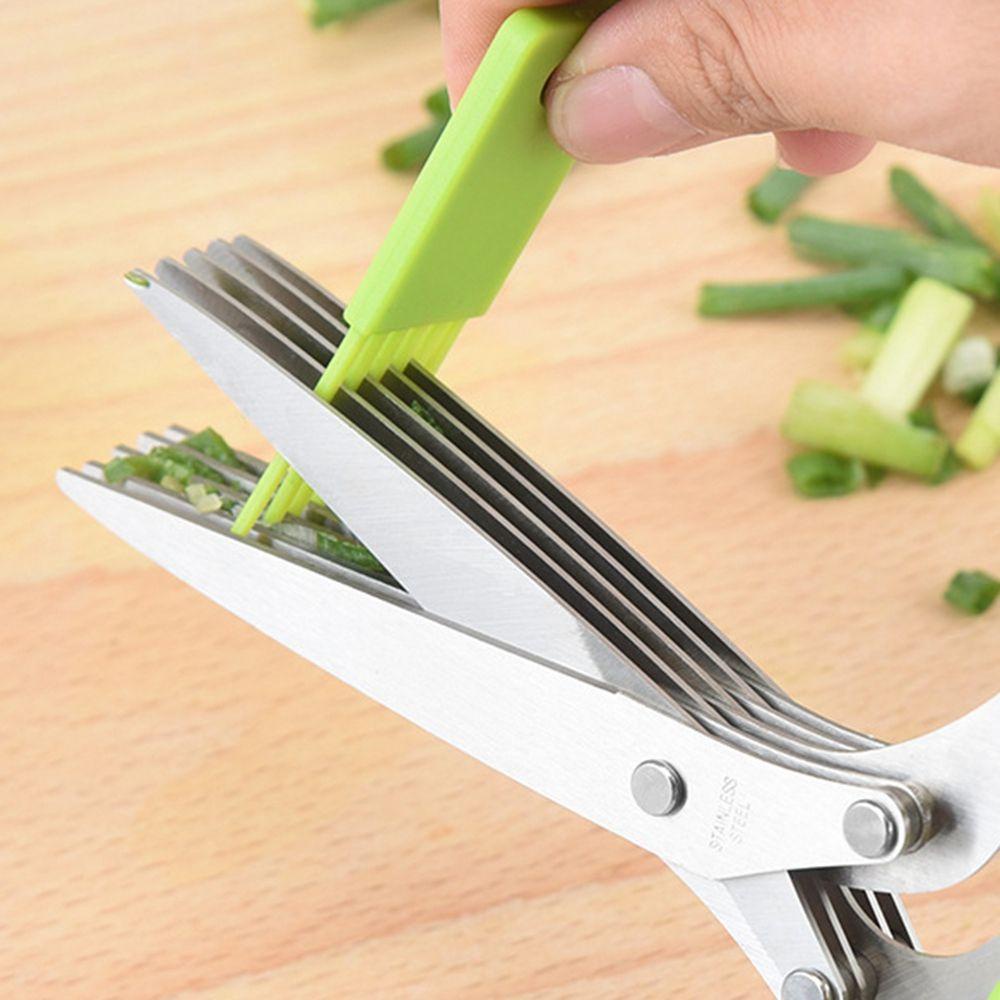 [Elegan] Gunting Dapur Stainless Steel Alat Masak Pemotong Bawang Laver Rempah Spice Scissor