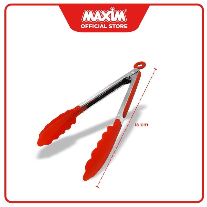 Maxim Tools Serving Tong 7 Inch - Penjepit / Capitan Makanan Tahan Panas