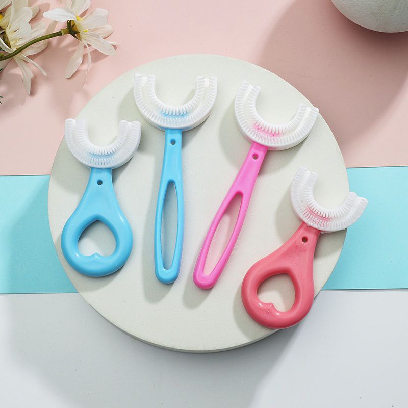 Sikat Gigi anak tipe U bahan silikon / Perlengkapan Toothbrush Training Anak / Pasta gigi non flouride / sikat gigi silikon bpa free