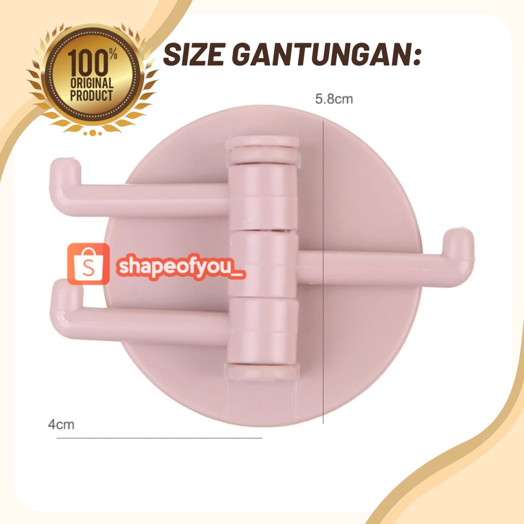 Gantungan Hanger Cantolan 3 in 1 Tempel Tembok Dinding Multifungsi 3in1 Hook Serbaguna Hiasan Dinding Hanger