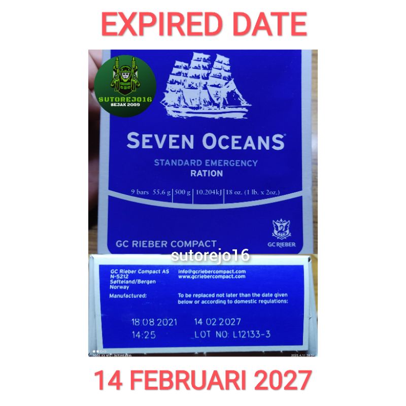 RANSUM IMPORT NORWEGIA MAKANAN DARURAT BENCANA CAMILAN SNACK DIET FOODRATION IMUKAL ENERTAB MINSUS