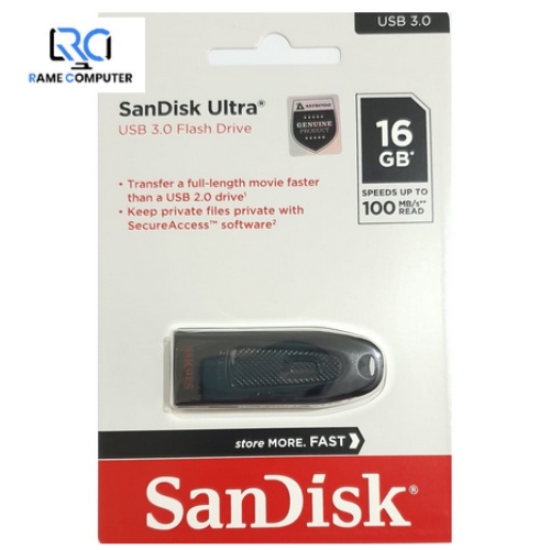 SanDisk Ultra Flashdisk USB 3.0 Flash Drive - CZ48 16GB - Hitam