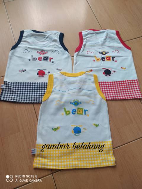 Kaos singlet kutung anak bahan kaos Adem 6 - 12 bulan