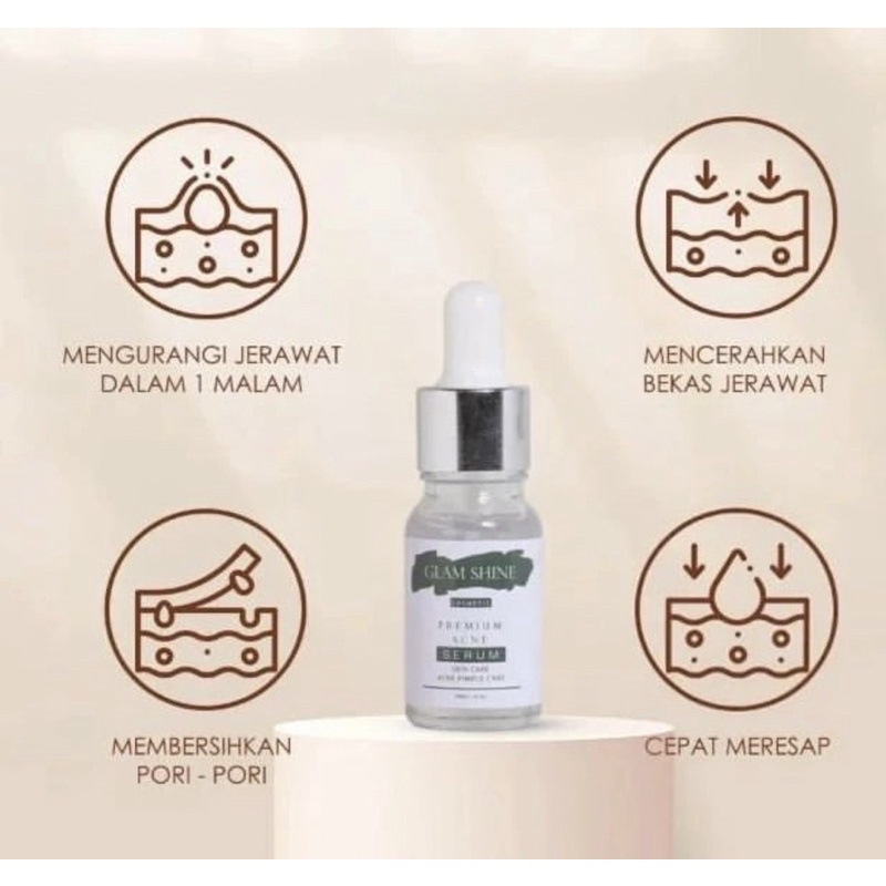 【Official Agent】GLAMSHINE SKINCARE Serum Essence Gold Acne Aquabeads Vitamin C Reviver Retinol Serum Briliant Gel | Serum Pencerah Pemutih Kulit Wajah Kusam Jerawat Flek Hitam Glamshine Viral BPOM