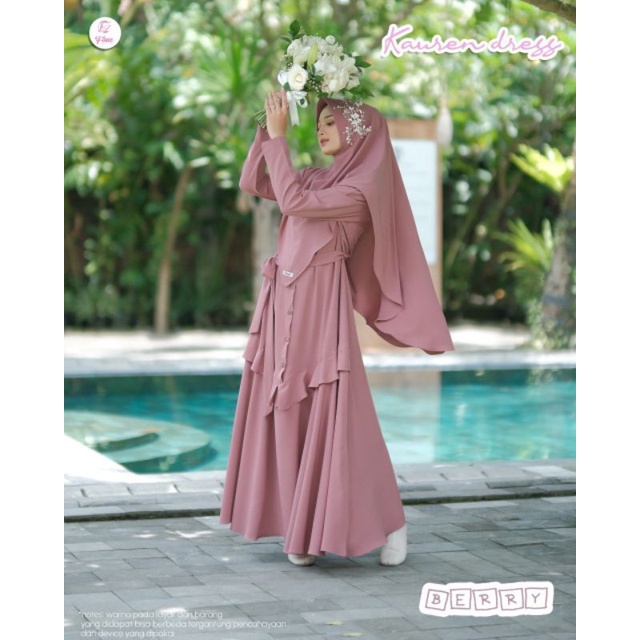 Kauren Dress Set Khimar original by Fauz Hijab