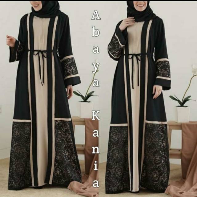 ✨ Promo Abaya Formal Elegan - ABAYA hitam ✨ murah gamis abaya kania big sale gamis turkey - busana m