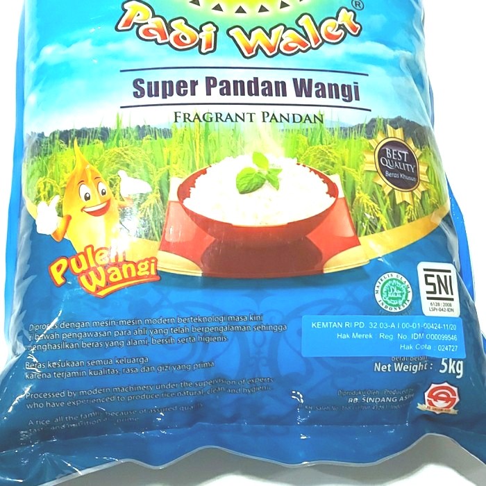 fs2011bb Beras Super Pandan Wangi, 5 Kg, Pulen Wangi, Padi Walet Sv012Ss