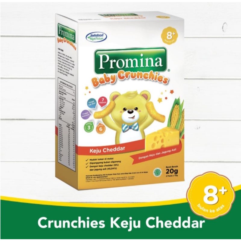 Promina Baby Crunchies 20gr/Snack Bayi 8bln+/Biskuit Bayi Sehat