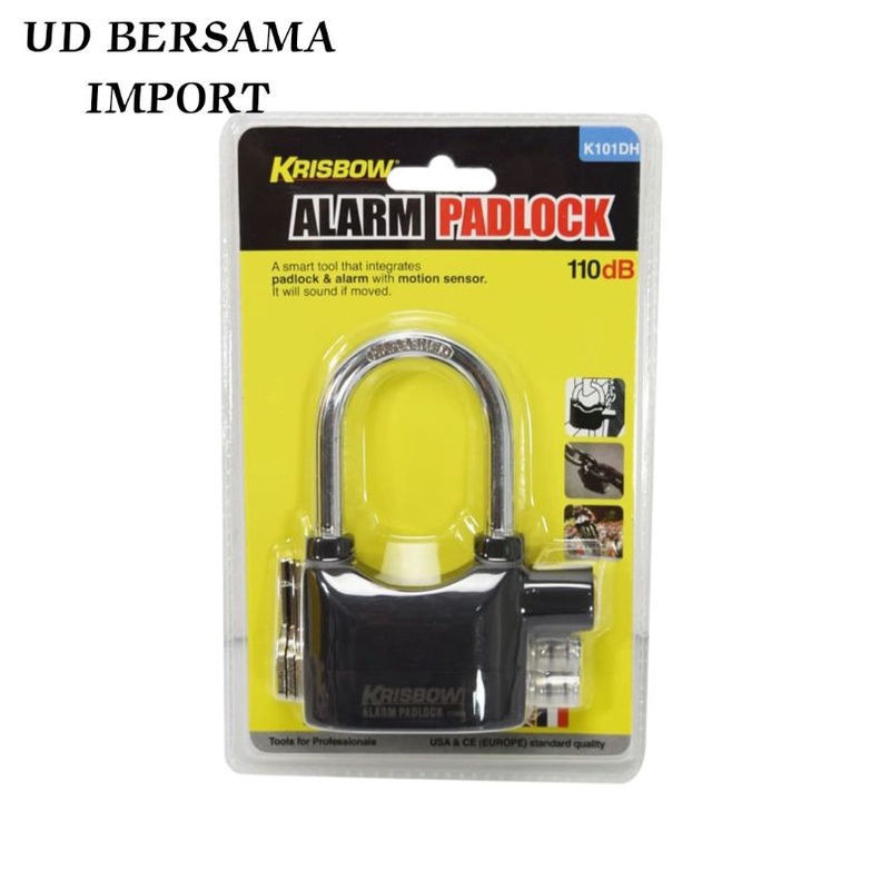 KRISBOW Gembok Heavy Duty Dengan Alarm/Gembok Rumah/Alarm Padlock