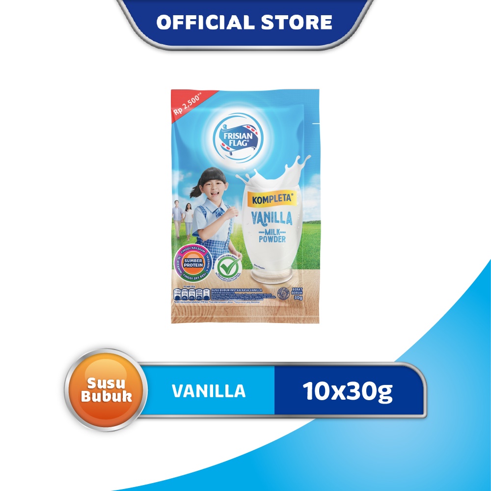 Jual Frisian Flag Kompleta Susu Bubuk Vanila 10 X 30 Gr | Shopee Indonesia