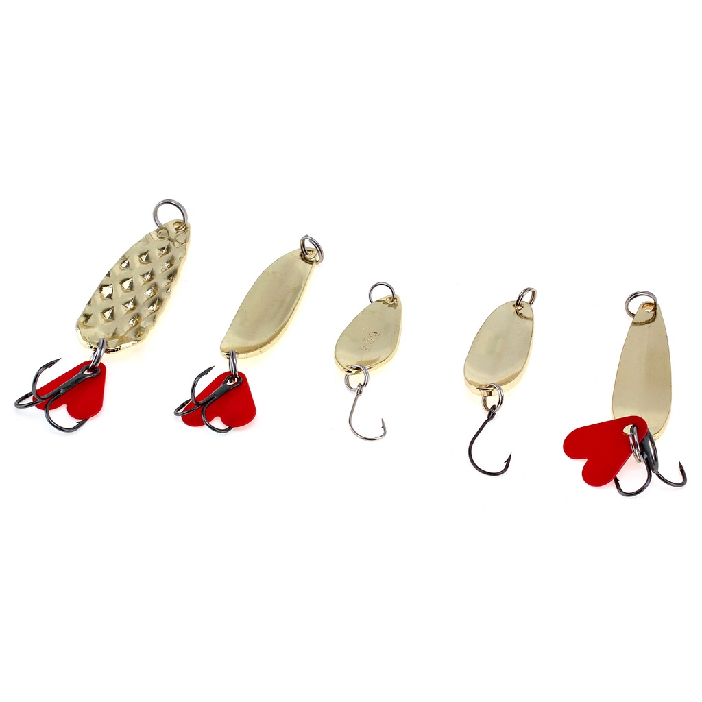 10pcs Sendok Pancing Metal Lures Kit Dengan Hook Tackle Box, Sendok Keras Memancing Umpan, Metal Fishing Lure, Metal Fishing Sequin Lures Baits Untuk Trout, Panfish, Bass