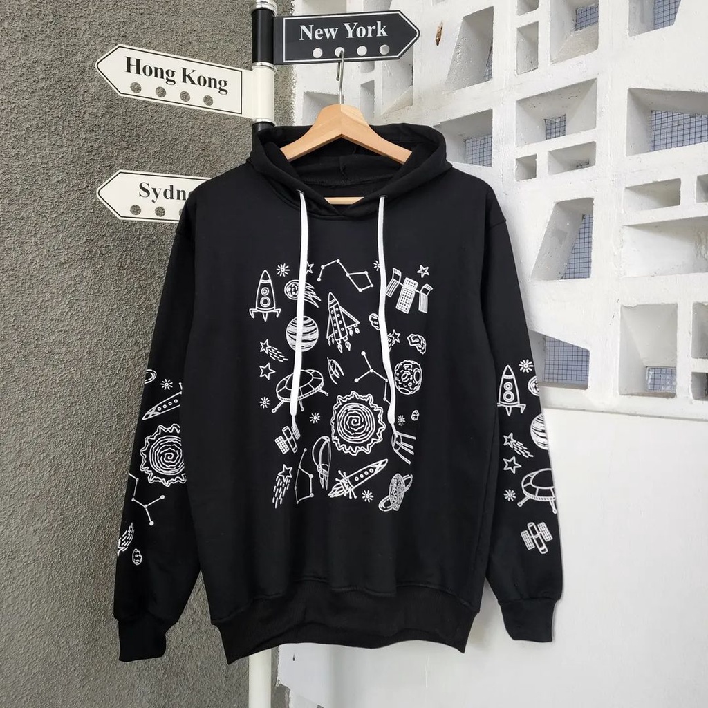 ROCKET Hoodie Sweater Oversize Cowo Dewasa Remaja Jacket Ful Print Keren Casual Fashion