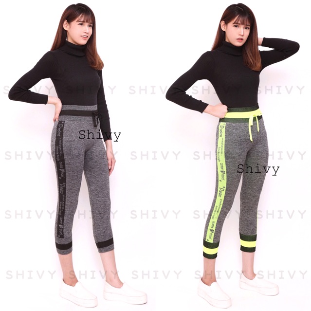 BARU!! LEGGING 7/8 MISTY KOMBINASI TALI LEGGING OLAHRAGA LEGGING WANITA SPORT MURAH IMPORT