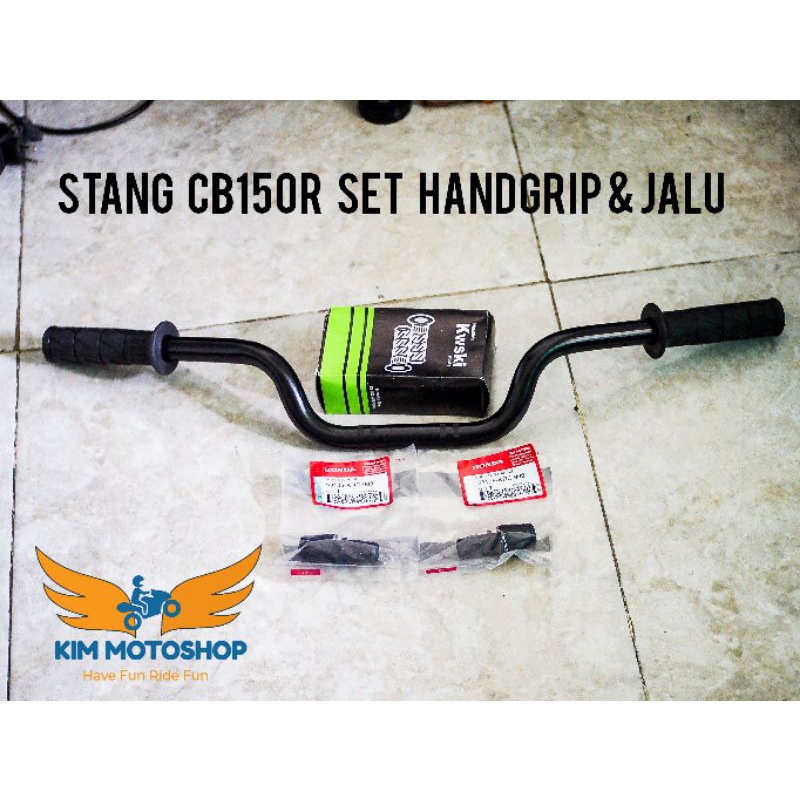 KIM - Stang Stir CB150R Shj Set Handgrip Kaze Jalu Besi atau Original Honda