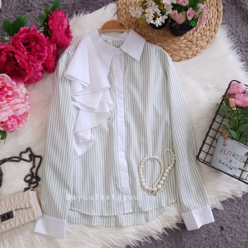 Oxford stripe blouse