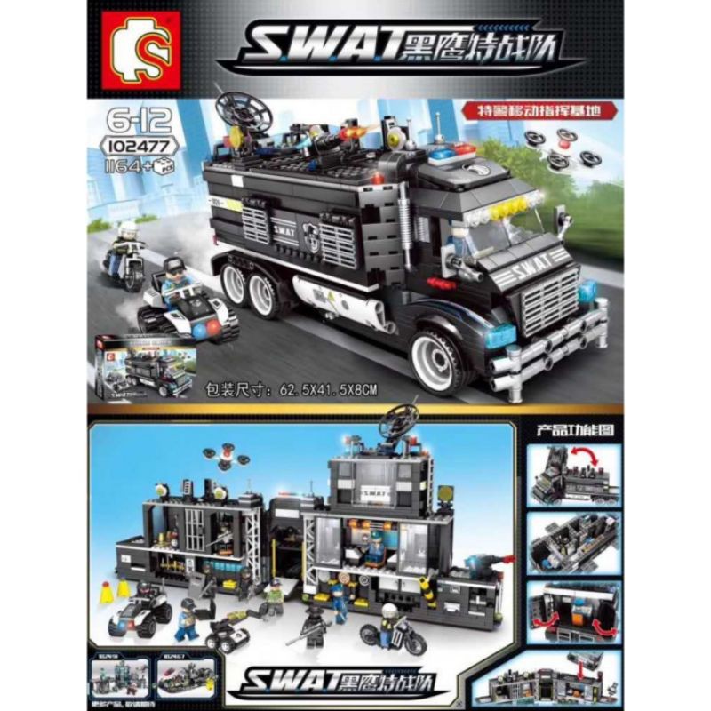 Lego Block Mobil Police Besar Jadi Markas SWAT