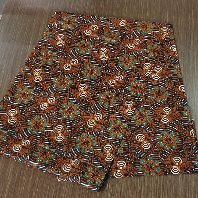 KAIN BATIK FASHION COKLAT BOLA MANIS