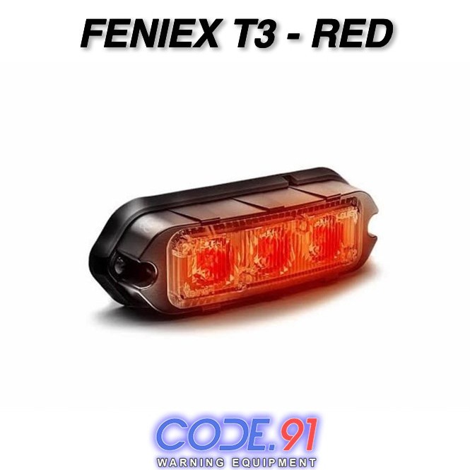 Feniex T3 RED - BUKAN WHELEN ION CARSON FEDERAL - 100% ORIGINAL. MFG IN USA