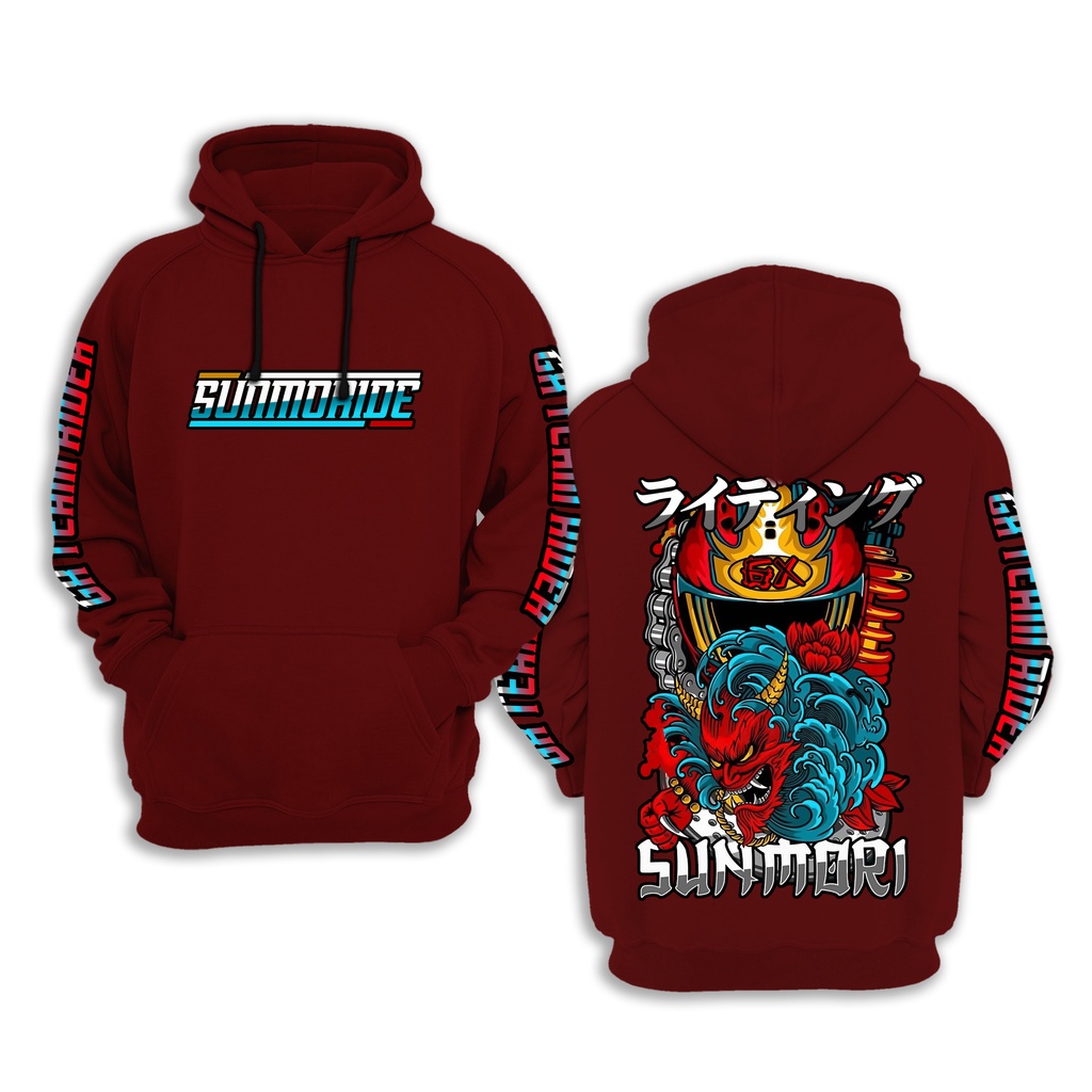 HOODIE SUNMORI GX SERIES KING OF THE STREET EVIL Demon  ORIGINAL FLEECE TEBAL