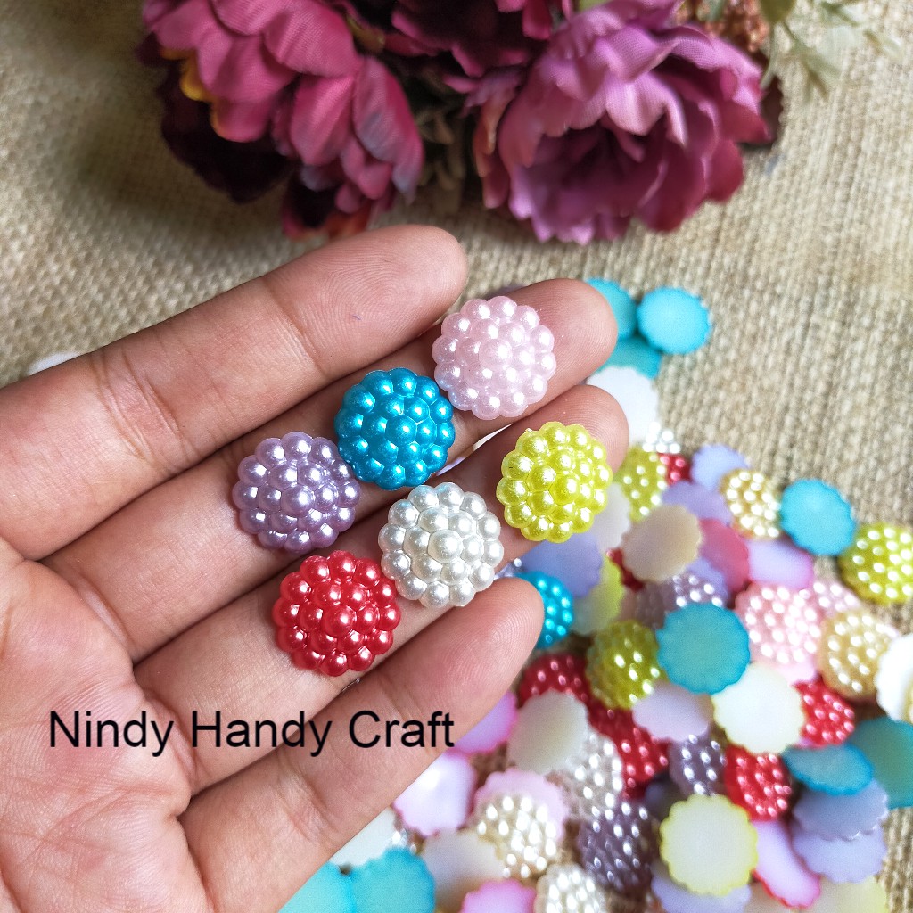 Aplikasi Manik Belah Bunga - Manik Belah - Bunga Tempel - Mutiara Belah