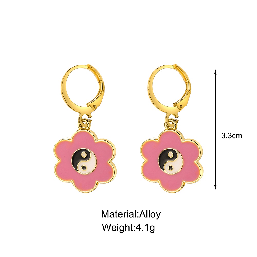 Anting Liontin Love Bahan Alloy Gaya Korea Untuk Wanita